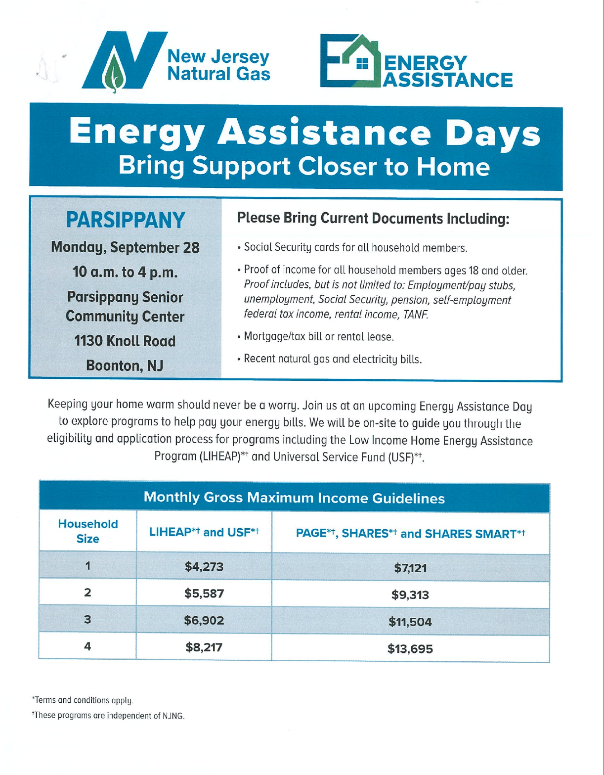 NJNG Energy Assistance Days